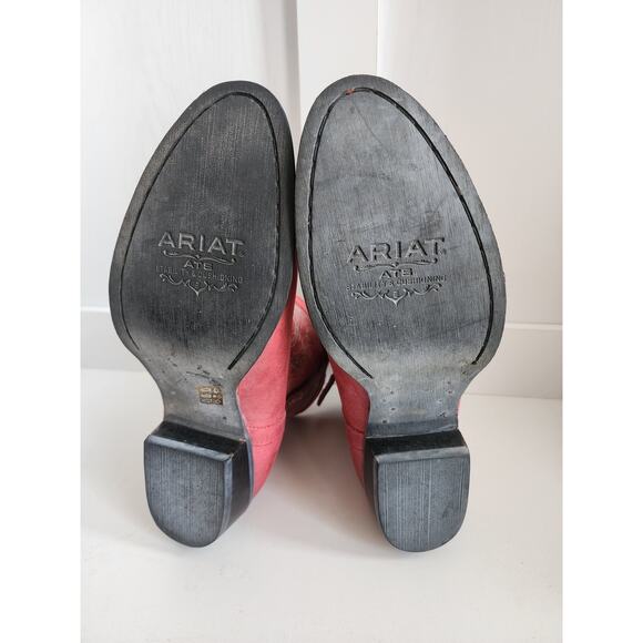 ARIAT Billie Unbridled Red Leather Western Cowgirl Boot - Women's 11B NEW - Picture 11 of 12